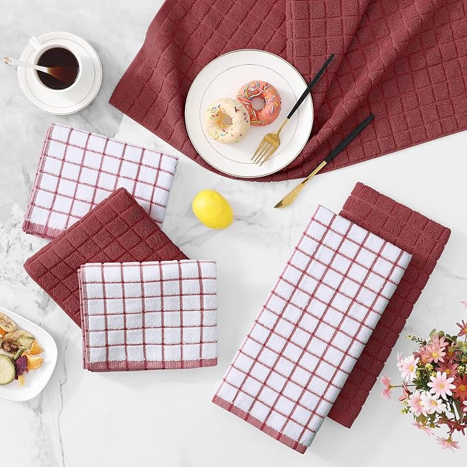 Homaxy Large Premium Cotton Kitchen Towels 16"x 28", 8 Pack - Image 9