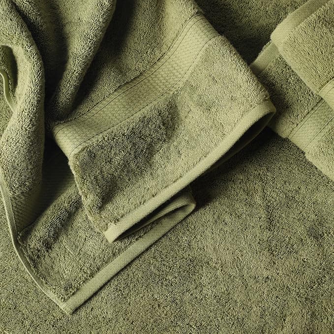 Superior Egyptian Cotton Ultra Plush & Absorbent, 6 Piece Set, Forest Green | - Image 3