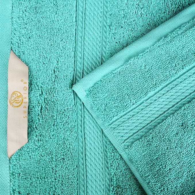 Superior Egyptian Cotton 800 GSM Plush & Absorbent, 9 Piece Set, Turquoise | - Image 7