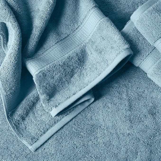 SUPERIOR Egyptian Cotton Ultra Plush & Absorbent, 6 Piece Set, Denim Blue | - Image 3